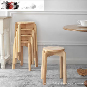 Minimalist Wooden Stool Solid Square Stool